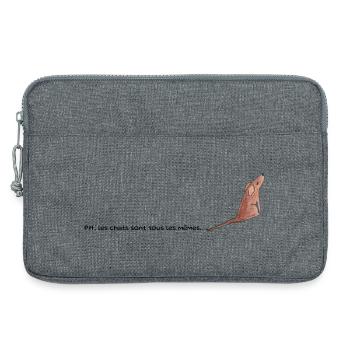 Katzen sind alle gleich - Laptoptasche 13" - Grau meliert - Vorne