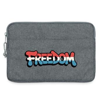 Freedom Typografie Statement Design - Laptoptasche 13" - Grau meliert - Vorne