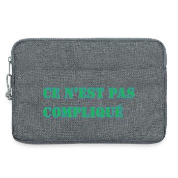 CE N’EST PAS COMPLIQUÉ - Sacoche pour ordinateur portable 13 pouces - gris chiné - Devant