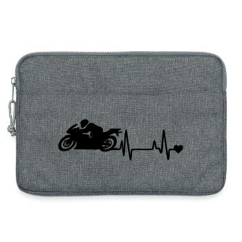 Motorrad - Laptoptasche 13" - Grau meliert - Vorne