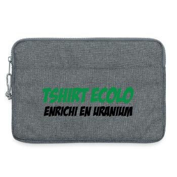 Ecolo Enrichi Uranium Humour Noir - Sacoche pour ordinateur portable 13 pouces - gris chiné - Devant