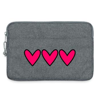 HERZ. PAAR. VALENTINSTAG. GERADE VERHEIRATET. Junggesellinnenabschied. - Laptoptasche 13" - Grau meliert - Vorne
