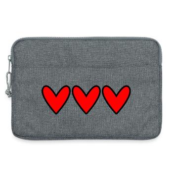 HERZ. PAAR. VALENTINSTAG. GERADE VERHEIRATET. Junggesellinnenabschied. - Laptoptasche 13" - Grau meliert - Vorne
