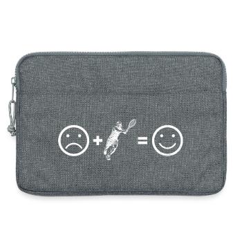 Idée cadeau pour un tennis avec tennis - Sacoche pour ordinateur portable 13 pouces - gris chiné - Devant