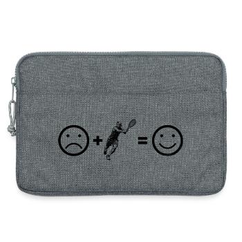Idée cadeau pour un tennis avec tennis - Sacoche pour ordinateur portable 13 pouces - gris chiné - Devant