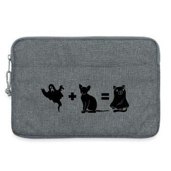 Funny Halloween Dog Ghost - Laptoptasche 13" - Grau meliert - Vorne