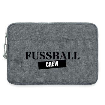 Fußball Crew - Mannschaft Verein Fußballteam - Laptoptasche 13" - Grau meliert - Vorne