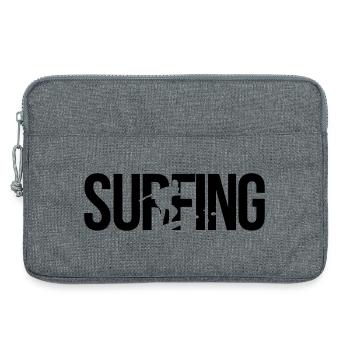 surfing - Laptop bag 13" - heather grey - Front