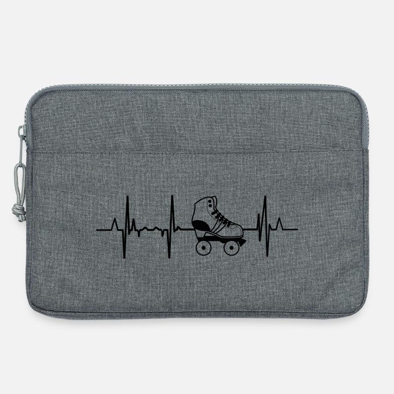 Rollschuhe Herzklopfen - Laptoptasche 13" - Grau meliert