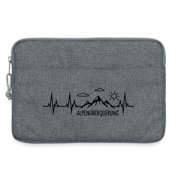 Alpenüberquerung Herzschlag - Laptoptasche 13" - Grau meliert - Vorne