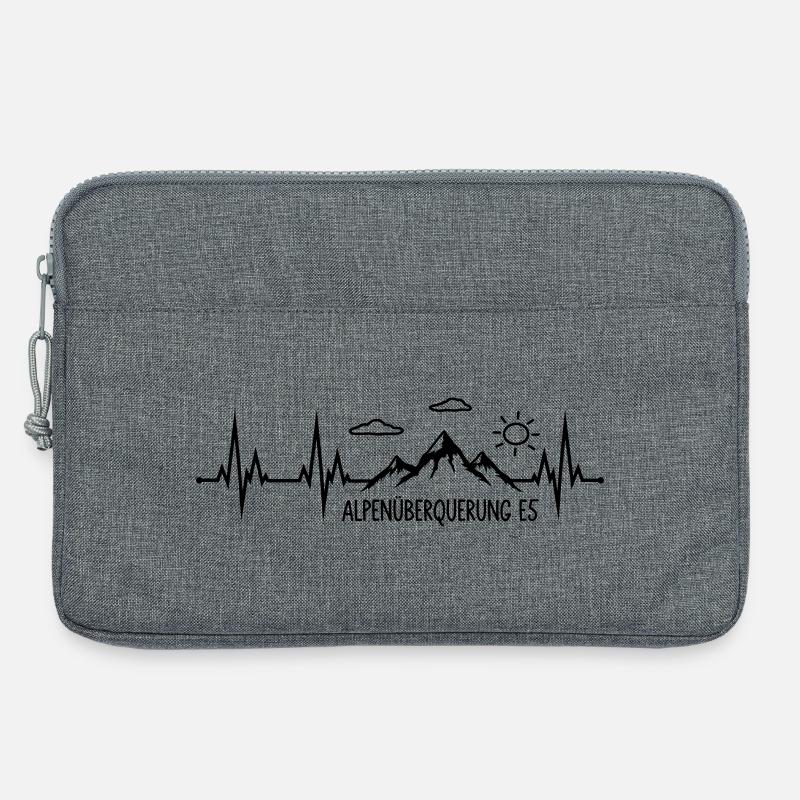 Alpenüberquerung E5 - Laptoptasche 13" - Grau meliert