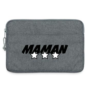 Maman d'Amour - Mother's Day - Laptop bag 13" - heather grey - Front
