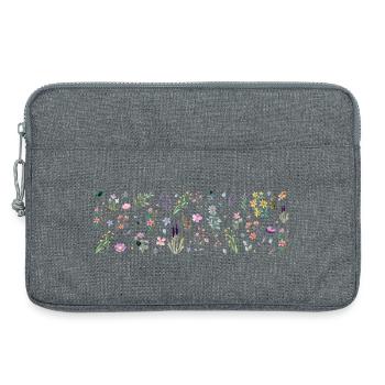 Midnight Bloom Botanical Print - Laptop bag 13" - heather grey - Front