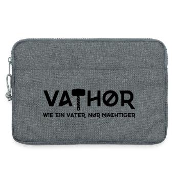 Vathor - Wie ein Vater, nur mächtiger - Laptoptasche 13" - Grau meliert - Vorne