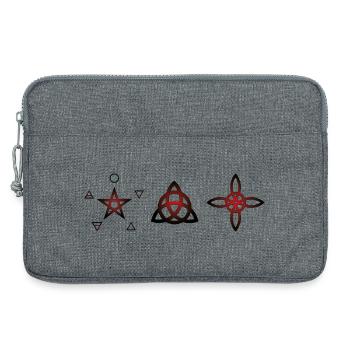 Wiccan Symbols - Mystic Art - Laptop bag 13" - heather grey - Front