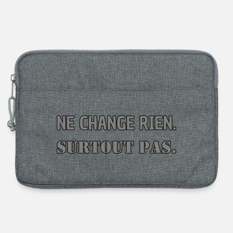 Ändert nichts. Auf keinen Fall. - Laptoptasche 13" - Grau meliert