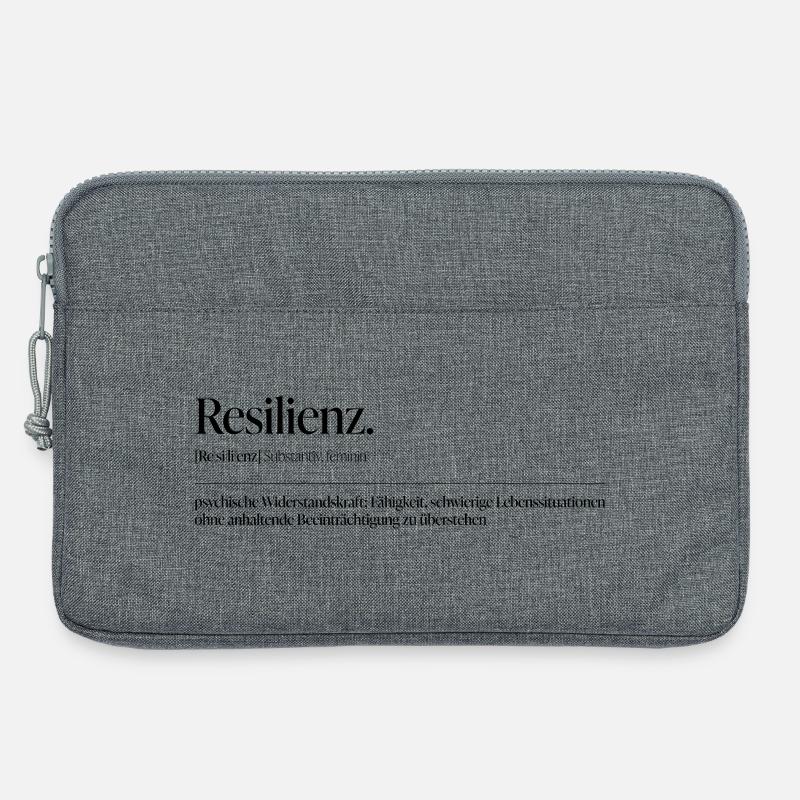 Resilienz - Laptoptasche 13" - Grau meliert