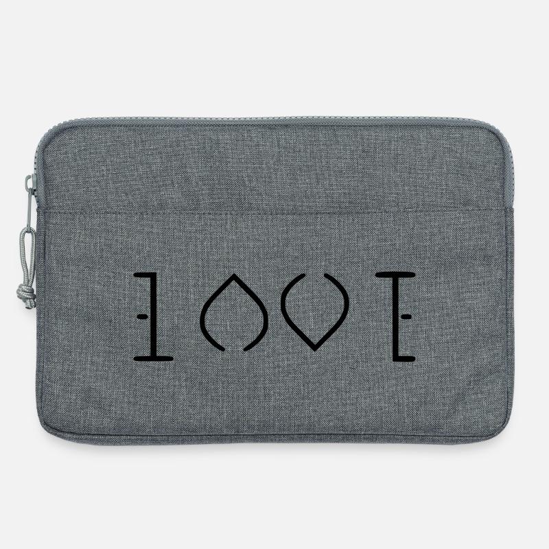 Liebe - Laptoptasche 13" - Grau meliert