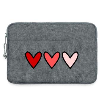 HERZ. PAAR. VALENTINSTAG. GERADE VERHEIRATET. Junggesellinnenabschied. - Laptoptasche 13" - Grau meliert - Vorne