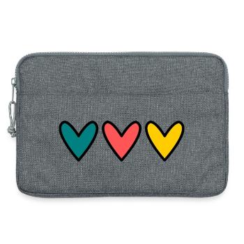 HERZ. PAAR. VALENTINSTAG. GERADE VERHEIRATET. Junggesellinnenabschied. - Laptoptasche 13" - Grau meliert - Vorne