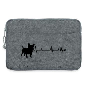 Hund - Laptoptasche 13" - Grau meliert - Vorne