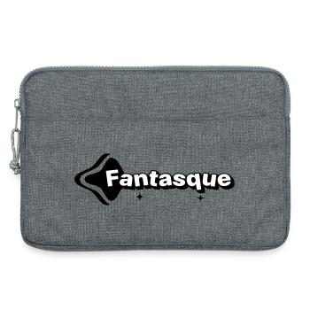 Verspieltes Schwarz-Weiß - Laptoptasche 13" - Grau meliert - Vorne