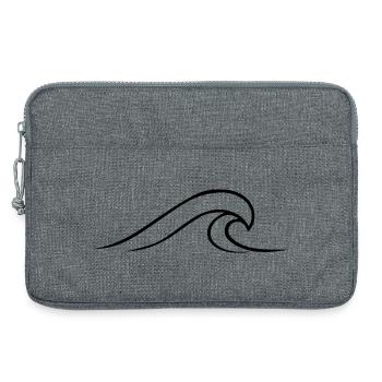 vague minimaliste - Sacoche pour ordinateur portable 13 pouces - gris chiné - Devant