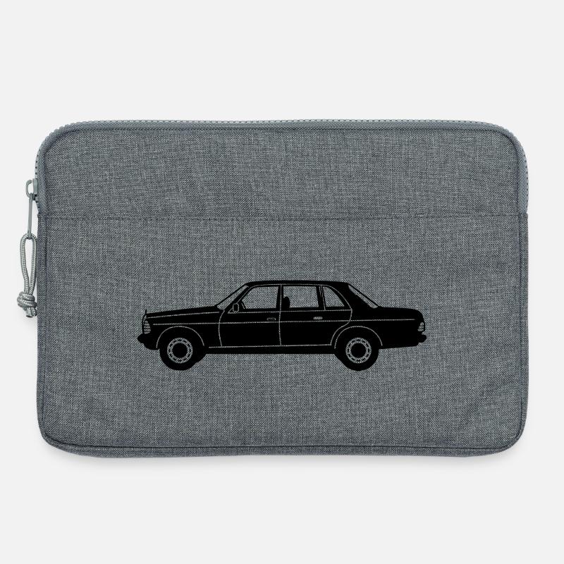 MB W123 Oldtimer Kult seitlich ...(25) - Laptoptasche 13" - Grau meliert