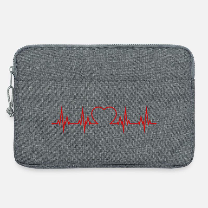 Herzschlag EKG  - Laptoptasche 13" - Grau meliert