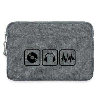 dj - Sacoche pour ordinateur portable 13 pouces - gris chiné - Devant