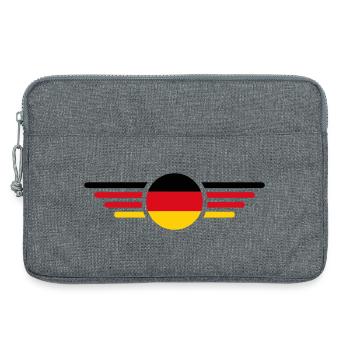 Allemagne Fan T Shirt Tenue Design - Sacoche pour ordinateur portable 13 pouces - gris chiné - Devant
