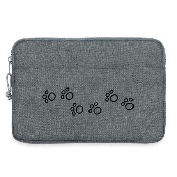 Cartoon Cats Paws - Laptop bag 13" - heather grey - Front