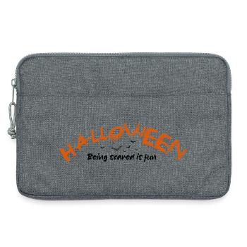 Halloween_Angst_haben_macht_Spaß - Laptoptasche 13" - Grau meliert - Vorne