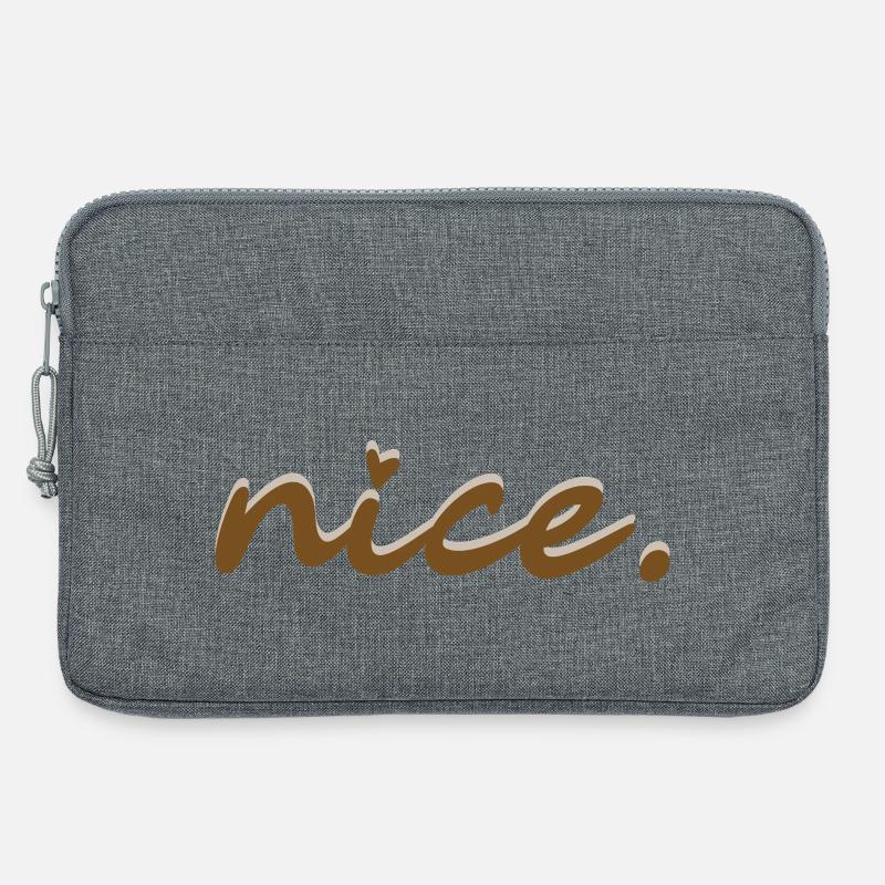 nice (braun mit hellem Schatten) - Laptoptasche 13" - Grau meliert