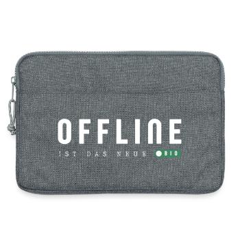 Offline ist das neue Bio - Laptoptasche 13" - Grau meliert - Vorne