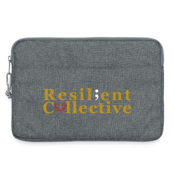 Resilient Collective Logo - Laptop bag 13" - heather grey - Front