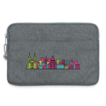 Montpellier Stadtsilhouette Arc de Triomphe Art - Laptoptasche 13" - Grau meliert - Vorne