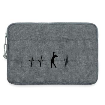 Golfspielerin auf Beat - Laptoptasche 13" - Grau meliert - Vorne