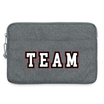 Team lettering - Laptop bag 13" - heather grey - Front