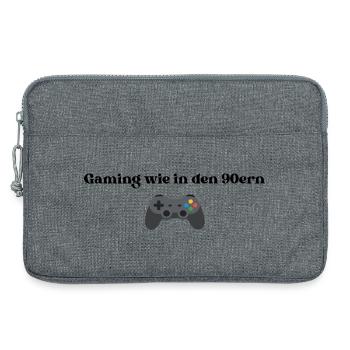 Gaming wie in den 90ern - Laptoptasche 13" - Grau meliert - Vorne