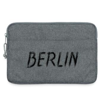Berlin Grunge Brosse Street Art Noir - Sacoche pour ordinateur portable 13 pouces - gris chiné - Devant