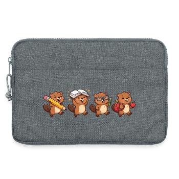 Quatuor Lernbiber - Sacoche pour ordinateur portable 13 pouces - gris chiné - Devant