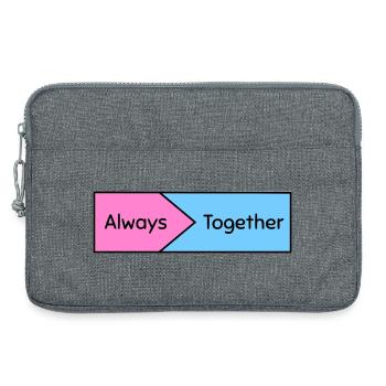 Immer zusammen - Laptoptasche 13" - Grau meliert - Vorne