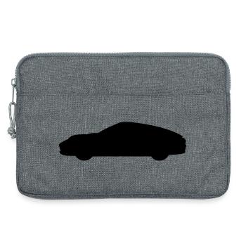 Schwarzes Auto - Laptoptasche 13" - Grau meliert - Vorne