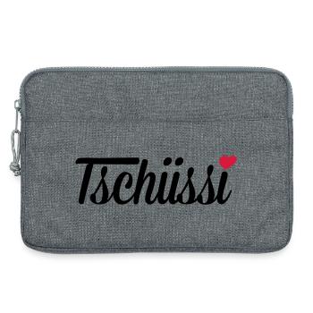 Tschüssi Herz - Laptoptasche 13" - Grau meliert - Vorne