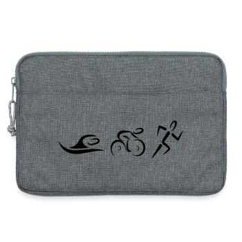 Triathlon - Sacoche pour ordinateur portable 13 pouces - gris chiné - Devant