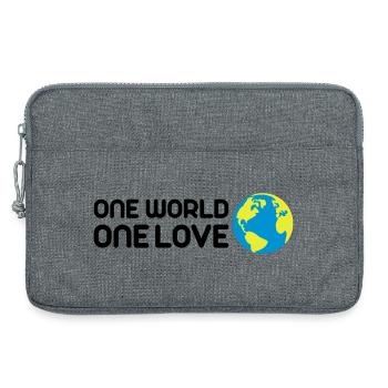 One World One Love - Sacoche pour ordinateur portable 13 pouces - gris chiné - Devant