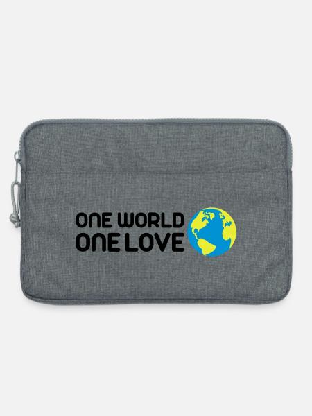 One World One Love - Laptoptasche 13" - Grau meliert