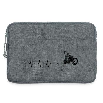 Motard Heartbeat - Sacoche pour ordinateur portable 13 pouces - gris chiné - Devant