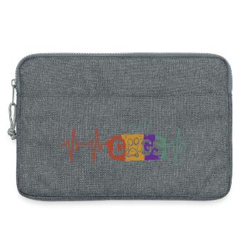 team dogs herzschlag puls Symbol Hund Hunde Symbol - Laptoptasche 13" - Grau meliert - Vorne